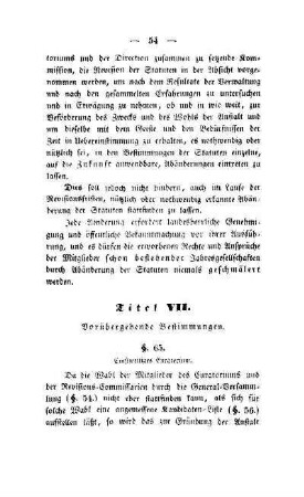 Titel VII. Vorübergehende Bestimmungen