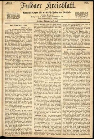 Ausgabe vom Mittwoch, den 08. Juli 1874.