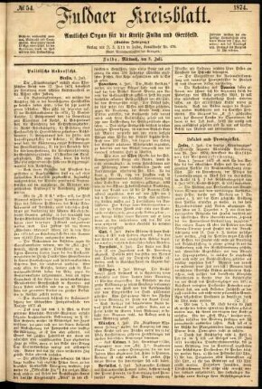 Ausgabe vom Mittwoch, den 08. Juli 1874.