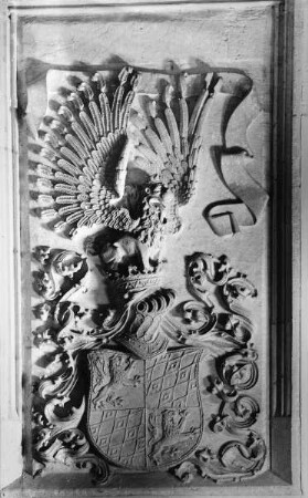 Wappentafel mit dem bayerischen Wappen