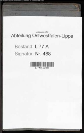 Wrugeregister der Vogtei sp. des Amtes Hohenhausen