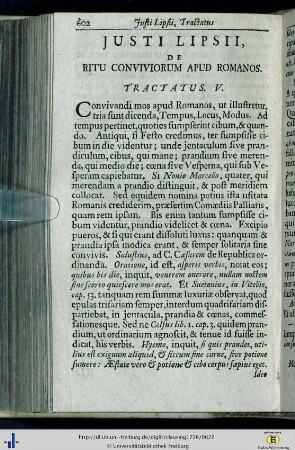 De ritu conviviorum apud Romanos.