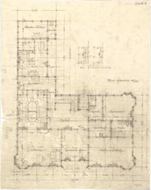 Fischer, Theodor; Blaichach; Haus Gradner - Grundriss EG, Detail