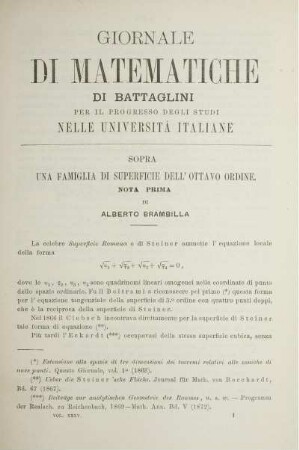 Giornale di matematiche di Battaglini