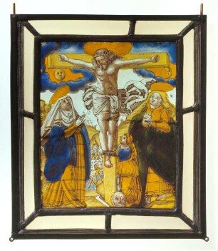 Kabinettscheibe mit der Kreuzigung Christi mit Maria, Johannes und Maria Magdalena