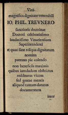 Viro magnifica dignitate venerabili ...