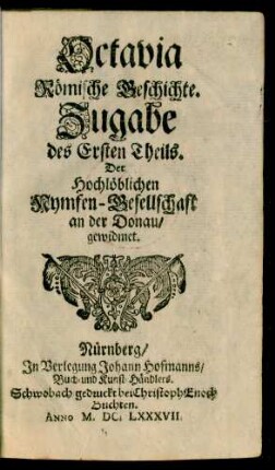 1, Zugabe: Octavia Römische Geschichte