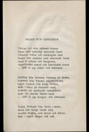 Sagan Och Sångaren.