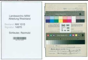 Entnazifizierung Reinhold Schleuter , geb. 17.02.1897 ()