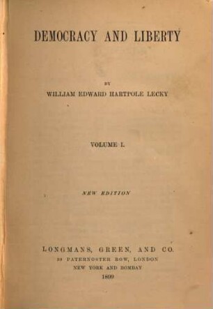 Democracy and liberty, 1