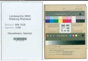 Entnazifizierung Heinrich Heuvelmann , geb. 09.07.1911 (Maurermeister)