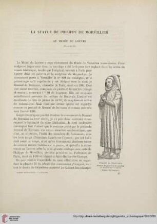 11: La statue de Philippe de Morvillier : au Musée du Louvre