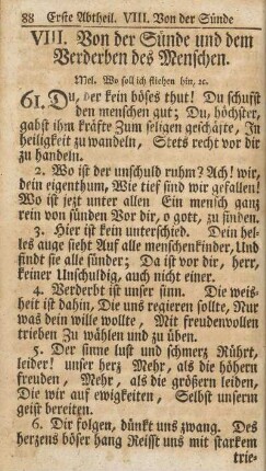 VIII. Von der Sünde und dem Verderben des Menschen