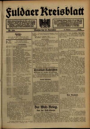 Ausgabe vom Montag, den 23. November 1914.