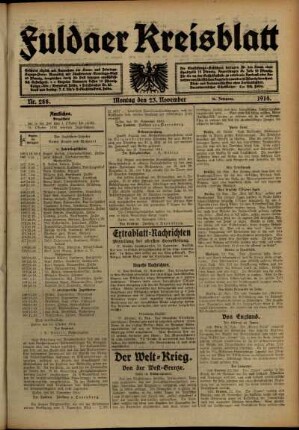 Ausgabe vom Montag, den 23. November 1914.