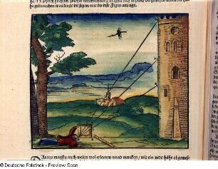 Unterrichtung wie man durch Rahmen oder das Geometrisch Quadrat die Linien auff der ebne Scheidt recht auffgericht messen sol, Blatt 259v
