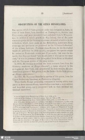 Observations on the genus Rensselaeria