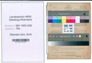 Entnazifizierung Emil Oberste-Lehn , geb. 20.12.1887 (Kaufmann)