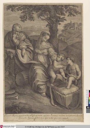 [La S. Famille; Die Heilige Familie auf Ruinen rastend]