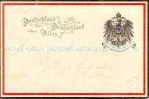 Patriotische Deutschland-Postkarte