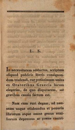Prolegomenorum in orationem Demosthenis adversus Phormionem caput prius, sive de litigantium persionis ac statu civili commentatio