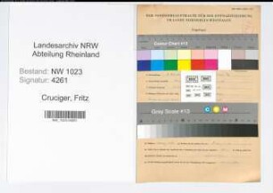 Entnazifizierung Fritz Cruciger , geb. 05.11.1900 (Bodenschaetzer)