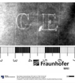 Buchstaben (zweikonturig): GE
