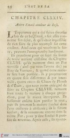 Chapitre CLXXIV