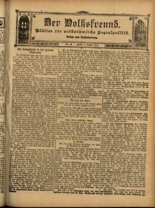 Ausgabe vom Sonntag, den 04. August 1912.