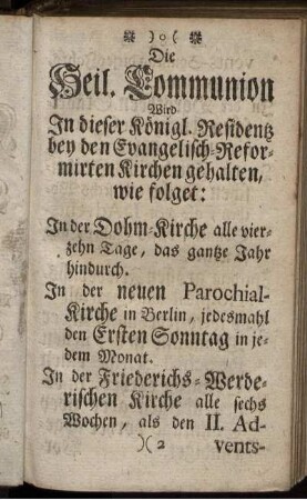 Die Heil. Communion [...]