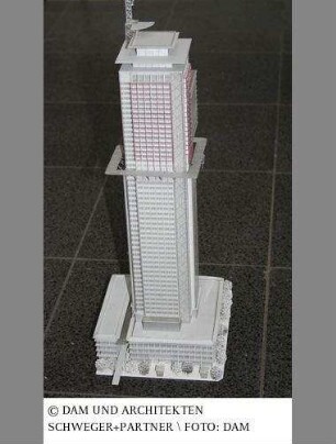 Campanile, DB-Hochhaus - Modell des Gesamtgebäudes