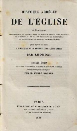 Histoire abrégée de l'Église