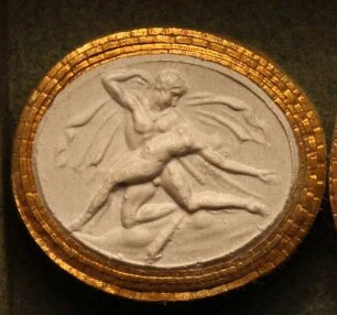 Theseus mit der erlegten Wildsau Phaia in Menschengestalt (?) (Daktyliothek, Zweites Historisches Tausend)