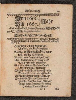Von 1666. Biß 1667. Jahr