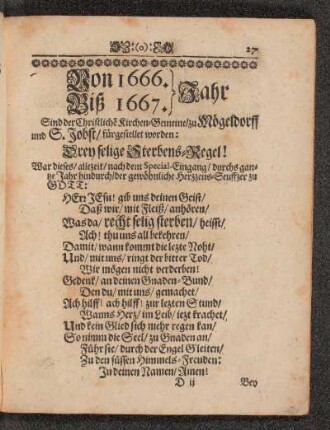 Von 1666. Biß 1667. Jahr
