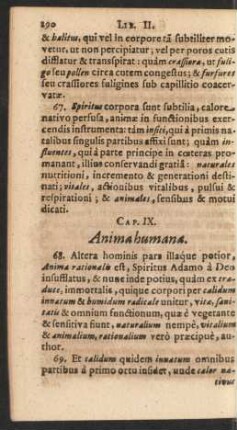Cap. IX. Anima humana