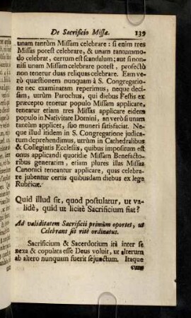 139-201, Quid illud sit, quod postulatur, ut valide, quid ut licite ...