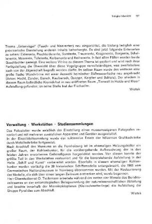 Verwaltung - Werkstätten - Studiensammlungen