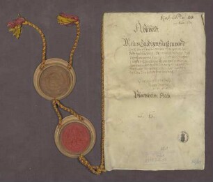 Landtagsabschied zwischen Markgraf Ernst Friedrich von Baden-Durlach und den Ausschüssen der Stadt Pforzheim