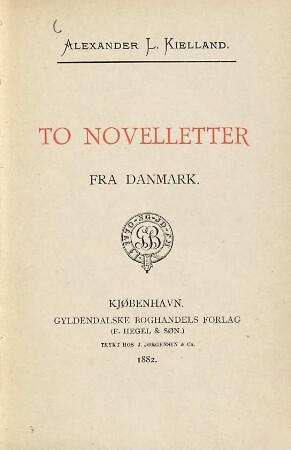 To Novelletter Fra Danmark