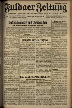Ausgabe vom Mittwoch, den 11. November 1936.