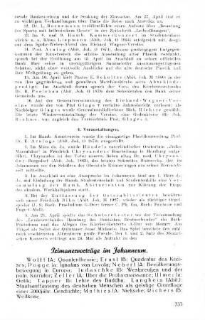 Primanervorträge im Johanneum.