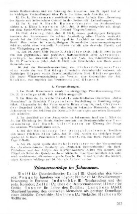 Primanervorträge im Johanneum.