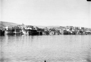 Tiberias vom See aus gesehen