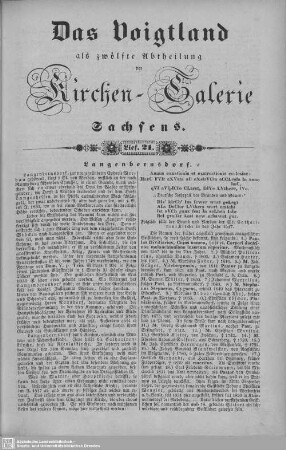 Langenbernsdorf, Die Parochie Ober- und Niederalbertsdorf mit dem Filial Kleinbernsdorf (Beschluß), Geilsdorf : 21. Lieferung