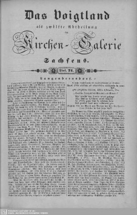 Langenbernsdorf, Die Parochie Ober- und Niederalbertsdorf mit dem Filial Kleinbernsdorf (Beschluß), Geilsdorf : 21. Lieferung