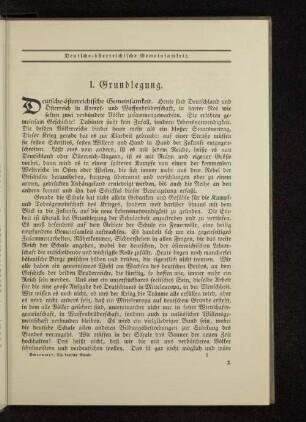 I. Grundlegung.