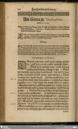 Am Sontage Quadragesimae, oder Invocavit