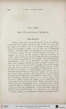Zweites Kapitel: Die florentiner Schule - Erste Generation