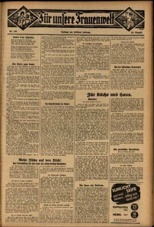 Zweite Ausgabe vom Donnerstag, den 10. August 1933.